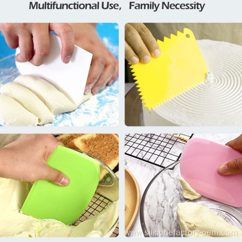 100% Edible Silicone Cake Cream Scraper Wafer Scraper